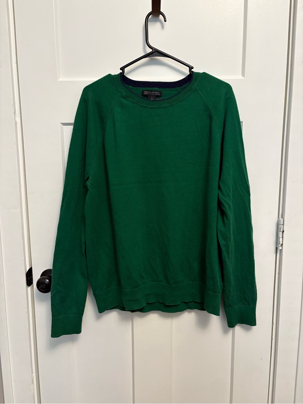 Banana Republic Men’s Green cotton cashmere sweater